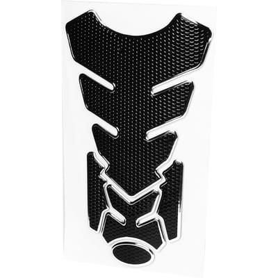 3D Motorfiets Gas Olie Brandstoftank Sticker Pad Beschermer Decoratie Geschikt voor Yamaha(ZwartZilver ) black