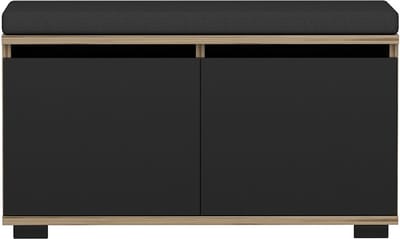 Schoenenrek Brande 42x80x35 cm Eiken zwart