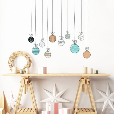 Kerstslinger sticker - Kerststickers - Feestelijke decoraties - 20x35cm