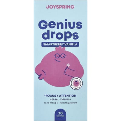 JoySpring, Genius Druppels, Focus + Aandacht, Smartberry Vanille, 30ml (1 fl oz)