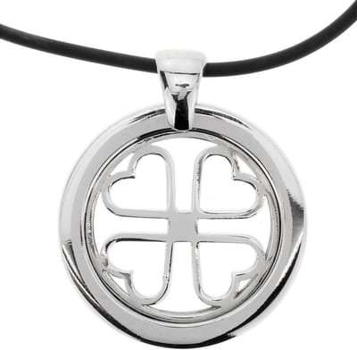 Behave - Ketting Met Ronde Hanger - Zwart Koord - Modern Minimalisme