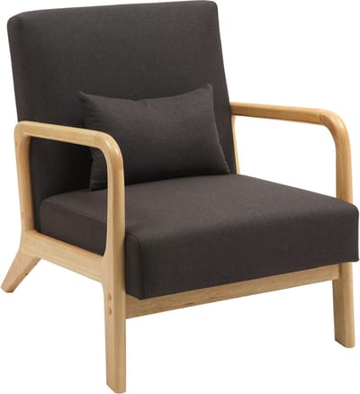 CLP Fauteuil Hibbing - Met armleuning volwassen - Relax - Design - Landelijk - Stof - bruin
