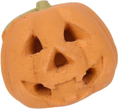 Pompoen Vuurplaats Decor - Herfst Decoratie - Buiten Vreugdevuur - Vuurvast Keramiek - 16 x 12 cm - Halloween