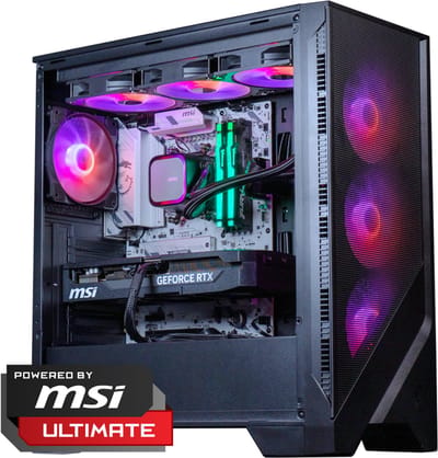 FlowUp x Powered By MSI - De Tuigtop Gaming PC - Don Kaaklijn - AMD Ryzen 7 9800X3D - NVIDIA RTX 5080 16GB - 32 GB DDR5 RAM - 2TB - Waterkoeling