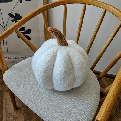 Decordruk SOFT LOOP - Witte Pompoen - Sierkussen - Bukla Stof - 35x22 cm