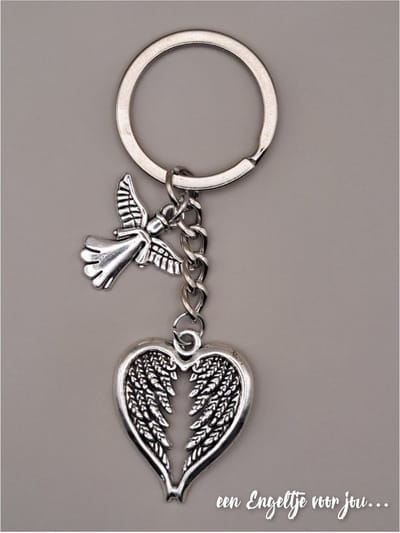 Geluksengel - Beschermengel - Geluksengeltjes - Beschermengeltje - Guardian Angel - Guardian Angels Wings - Engelen vleugels - Hanger - Gelukspoppetje - Gelukspoppetje - Sleutelhanger