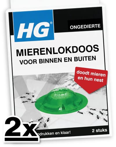 HG mierenlokdoos voor binnen en buiten - 2 x 2 Stuks