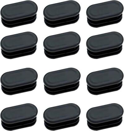 Ovalen Stoelpoten Beschermers voor Tuinstoelen, Slat Stopper en Tube Stopper, Set van 12 Stuks, 20 x 40 mm, Voor Bescherming en Stabiliteit