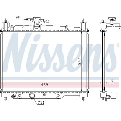 Radiator, motorkoeling NISSENS 64789A