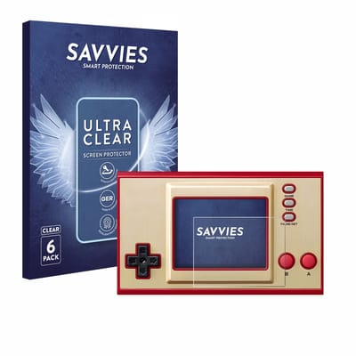 Savvies - Screenprotector voor Nintendo Game & Watch The Legend of Zelda - Folie Beschermfolie transparant 6 Stuks