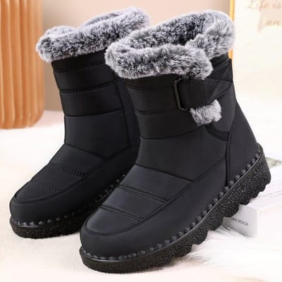 Dameslaarzen Winterschoenen Voor Dames Winterlaarzen Enkel Lage Hakken Waterdichte Sneeuwlaarzen Met Bont Schoenen 43