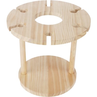 Étagère à vin en bois, support de verres, organisateur de table pour 6 verres et 1 bouteille de vin