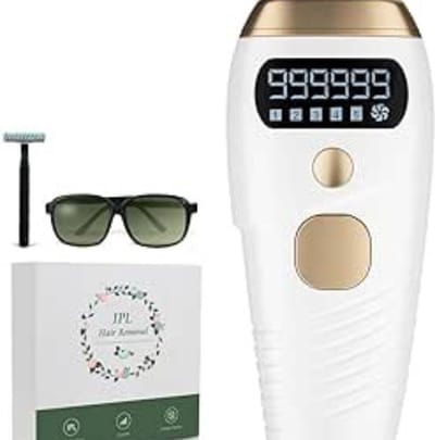 Epilator - Geavanceerd 3-in-1 IPL-ontharingsapparaat met 5 energieniveaus voor pijnloze professionele ontharing op lichaam en gezicht. Geschikt voor vrouwen en mannen, inclusief bikinibenen. Tot 999.990 flitsen!