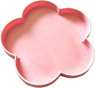 Dobbelmat Rolbakje - Dobbelhouder Tafelblad - Spelavond Organiseren - Bloemvormig Ontwerp - 11x4 cm - Roze