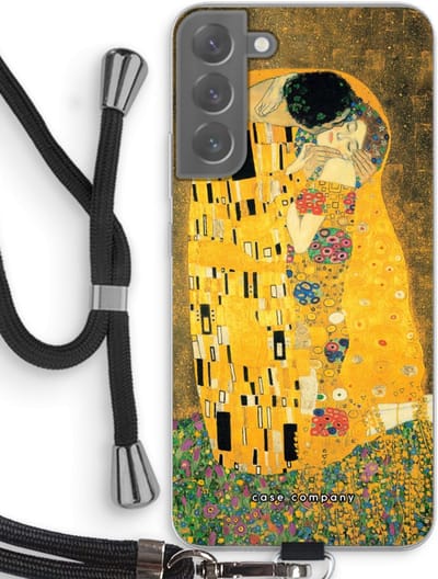 Case Company® - Hoesje met koord geschikt voor Samsung Galaxy S22 Plus hoesje met Koord - Der Kuss - Telefoonhoesje met Zwart Koord - Bescherming aan alle Kanten en Over de Schermrand
