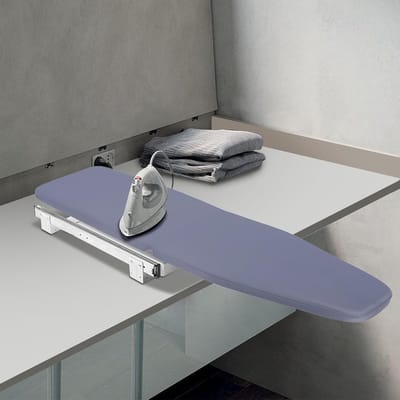 Opvouwbare Strijkplank - Inklapbaar Bureau - Ruimtebesparend Opbergen - 45kg Draagvermogen - 81x30x12cm - Grijs