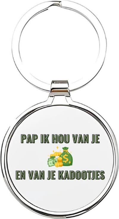 Akyol - pap ik hou van je en van je cadeautjes Sleutelhanger - Papa - vaders - vader sleutelhanger - papa sleutelhanger - sleutelhanger papa - familie sleutelhanger - vaderdag cadeautje - papa cadeau - dad - stiefvader - schoonvader - 4 x 7,5 CM