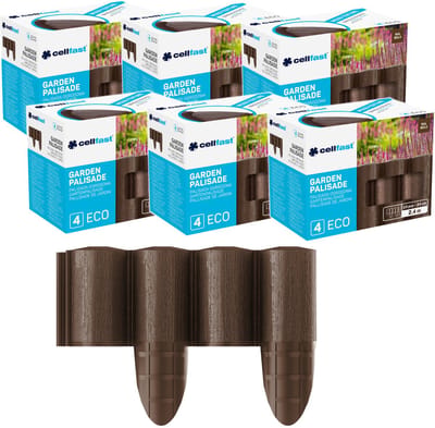 Cellfast Tuin palisade bruin- set van 6 verpakking (17/30cm h/b)