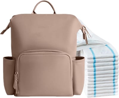 Baby Luiertas Rugzak - Mama tas - Baby verzorging - Waterafstotend PU leer - 41x35x20cm - Zwart