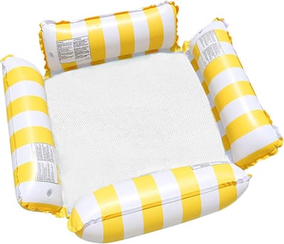 Opblaasbare waterhangmat 4-in-1 zwembadlounge PVC nylon 120x123 cm