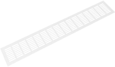 Aluminium Plintrooster - 400x100mm - Mat Zwart - Inbouwrooster - Ventilatierooster