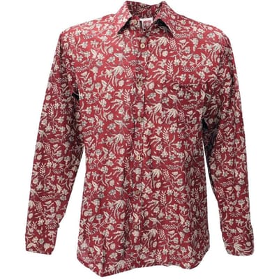 Guru-Shop Longsleeve - Freizeithemd - M - voor Mannen - rood