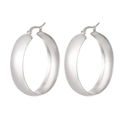 Bijoutheek Oorringen Dik Zilver