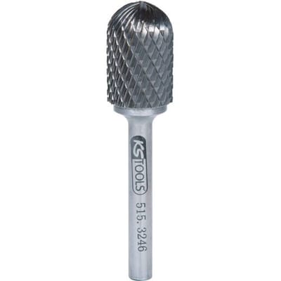 KS Tools 515.3246 Freesstift Hardmetaal Spitse kegel Lengte 70 mm Afmeting, Ø 6 mm Werklengte 40 mm Schachtdiameter 6.0 mm