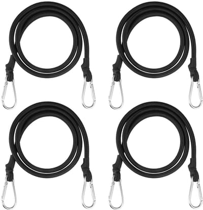 Dailygoods- Spanbanden 100 cm - Rubberen Spanbanden - 4 Stuks - Bagagespanner - Geschikt voor Auto's/Vrachtwagens - Ideaal voor Buiten - Bungee Cord