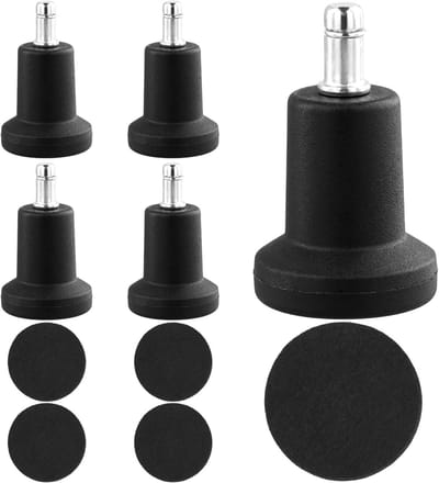 Vervangende Stoelpootglijders Set van 5, Ronde Glijders voor Kantoorstoelen met Basis van 50mm, Antislip en Duurzaam