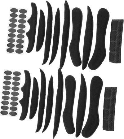 Helm Spons Vulling - Helmvoering Set - Helm Comfort - Universele Pasvorm - 2 Sets - Zwart