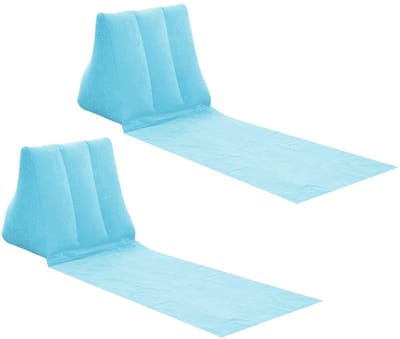 Opblaasbare Strandmat Set met Rugleuning - Comfortabele Loungers voor Camping en Buiten