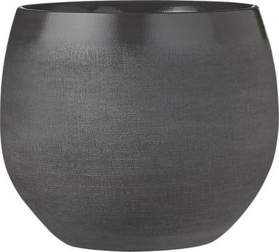 Mica Decorations Plantenpot Douro - donker grijs - keramiek - 20x18 cm plantenpotten
