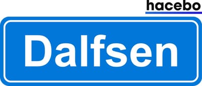 Hacebo - Plaatsnaam Sticker - 29x10 CM - Dalfsen sticker - Verkeersborden sticker - grappige cadeaus - Dalfsen
