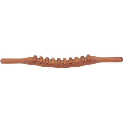 Guasha Stick Gecarboniseerd Dubbele Rij 20 Kralen Lymfedrainage Vermoeidheidsverlichting Massage Tool voor Nek