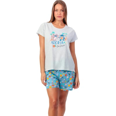 Pyjama-sets Admas Pyjamashort t-shirt Stitch Beach Disney