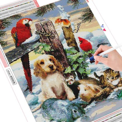 5D DIY diamant schilderij hond foto van strass nieuwe diamant borduurwerk winter mozaïek verkoop Animal Home Decor Full Square 20X30CM
