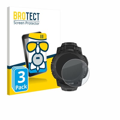 BROTECT - Screenprotector voor Garmin Instinct 3 Solar Tactical Edition (45 mm) - Folie Beschermfolie Beschermglas matte 3 Stuks