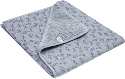 Snoozebaby Wiegdeken 75x100 cm - Babydeken 0-6 mnd TOG 2.0 - 100% biologisch katoen - Cloudy Grey