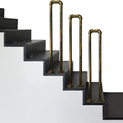 Trapleuning Binnen Buiten - Veranda Balustrade - Veilige Toegang - Inclusief Montageset - 100cm Lengte - Goudkoper