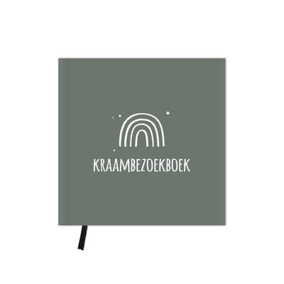 Kraambezoekboek - Donkergroen regenboog