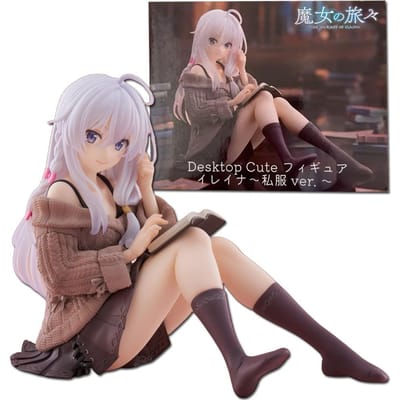 THE JOURNRY OF ELAINA Anime Figuur Elaina Actiefiguren Bureau Schattige Decoraties Eenvoudige Stijl Kawaii Meisje Japanse Poppen 10cm no retail box gray