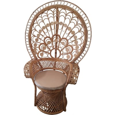 Furnilux Peacock stoel - Rotan - 110 x 55 x 160 cm - Natuurlijke kleur