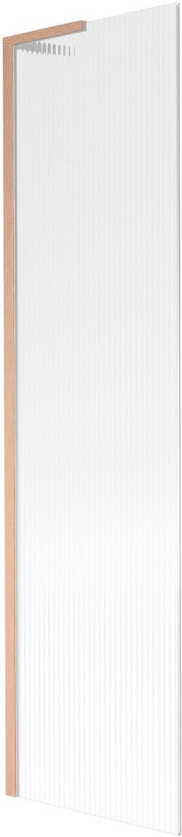 Mexen Next L badwand 1-vleugelig 50 x 150 , strepen, geborsteld koper - 895-050-000-03-09-65