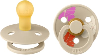 BiBs Studio Morning Bloom Fopspeen - 0-6 Mnd - 2 Stuks - Vanilla