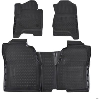 J&amp;J Automotive | Premium 3D Tapis de Sol en Coautchouc Compatible Avec Chevrolet Silverado 2014-2018 (Cabine de l'équipage USA)