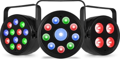 Fuzzix PLF LED PAR set - 3 diverse party parren - Starterset voor DJ’s en Horeca - Met afstandsbediening