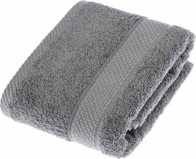 Homescapes badstof handdoek 100% katoen grijs