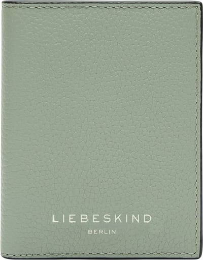 LIEBESKIND BERLIN Leren Kaarthoes Hilla Small Pebble Arcie Card Etui Opal Green Kaki