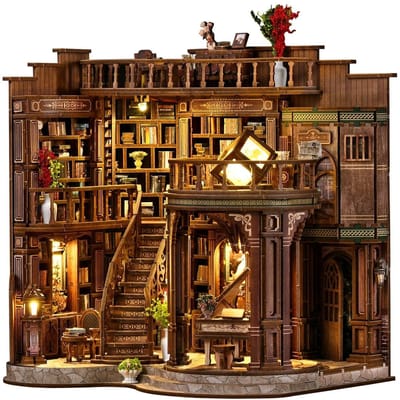 Dreamy book hall - 3D Puzzel met Handleiding - DIY - Miniatuur Modelbouw Hout Kinderen en Volwassenen - Houten bouwpakket - Assemblr